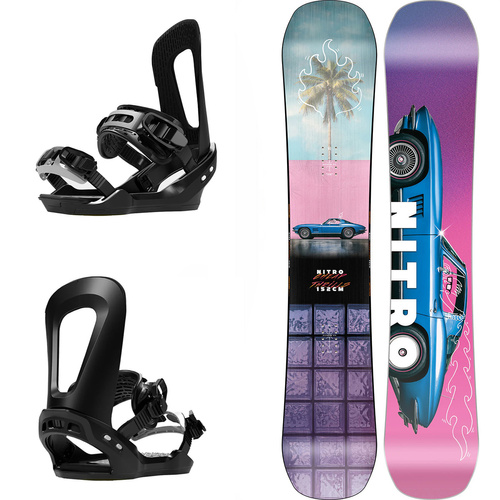 ZESTAW: NITRO Cheap Thrills 2025 + BATALEON E-stroyer BLACK / white | deska snowboard + wiązania