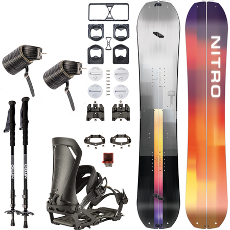 ZESTAW NITRO 2024: Team Split & Peak by KOHLA + Vertical ST & IBEX x SPARK R&D + Telescopic CARBON | splitboard & foki + wiązania & pucki + kije | 159cm