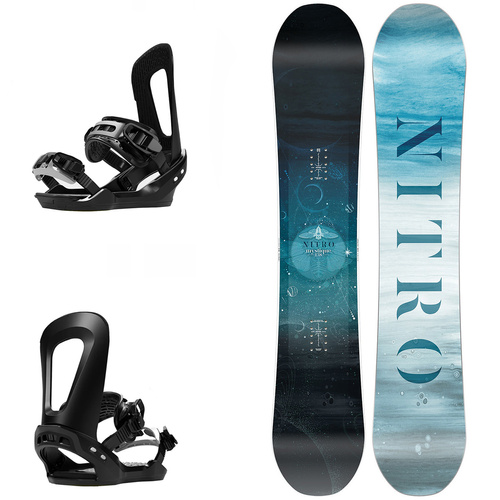 DAMSKI ZESTAW: NITRO Mystique GULLWING 2025 + BATALEON E-stroyer BLACK / white | snowboard + wiązania