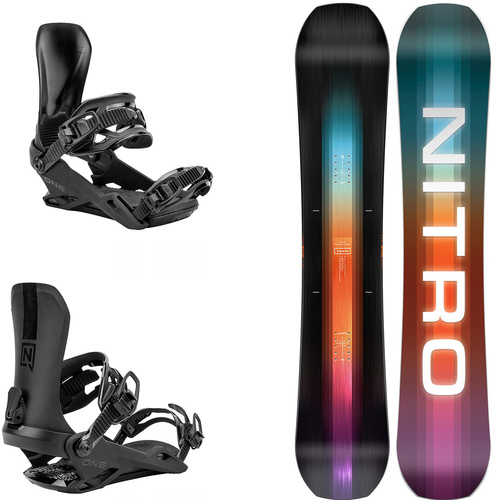 ZESTAW NITRO 2025: Team CAMBER + One ULTRA BLACK | snowboard + wiązania