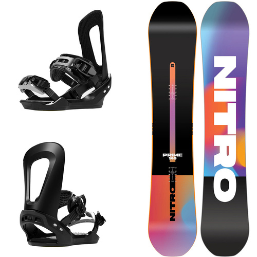 ZESTAW: NITRO Prime Chroma CAM-OUT 2025 + BATALEON E-stroyer BLACK / white | snowboard + wiązania