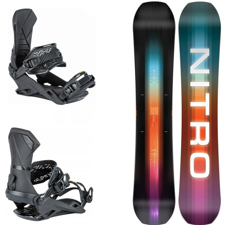 ZESTAW NITRO 2025: Team CAMBER + Team ULTRA BLACK | snowboard + wiązania