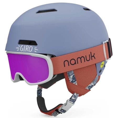 GIRO CrÜe MIPS CP COMBO PACK | dziecięcy kask narty / snowboard z goglami | purple blue/ coral x NAMUK