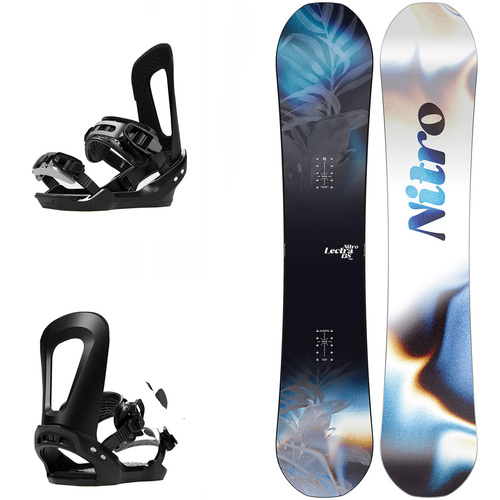 DAMSKI ZESTAW: NITRO Lectra CAM-OUT 2025 +BATALEON E-stroyer BLACK / white | snowboard + wiązania