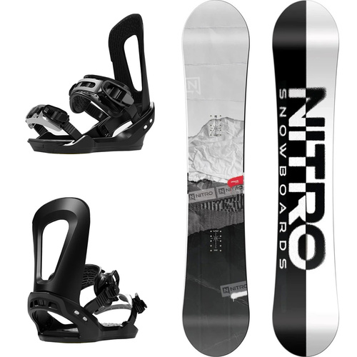 ZESTAW: NITRO Prime RAW 2025 + BATALEON E-stroyer BLACK / white | snowboard + wiązania