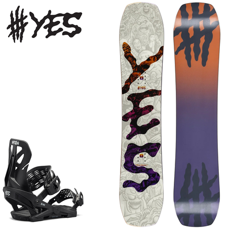  YES x LOBSTER x NOW | KIDS SET 2025 | First Basic 127cm dziecięca deska snowboardowa + NX-GEN dziecięce wiązania snowboardowe r. S