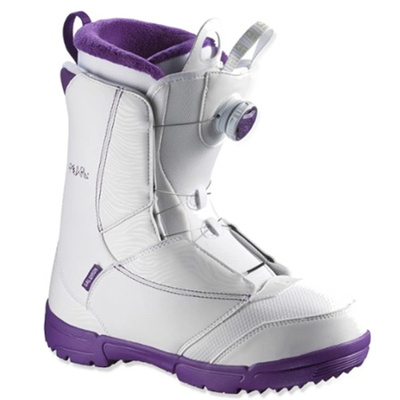 Damskie buty snowboardowe SALOMON Pearl BOA white / grape juice / white