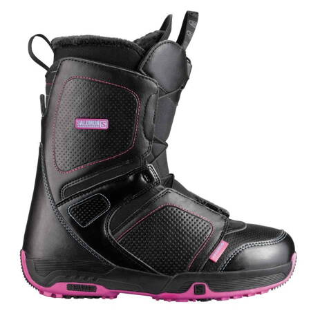 SALOMON Pearl black | damskie buty snowboardowe | black / fancy pink / black