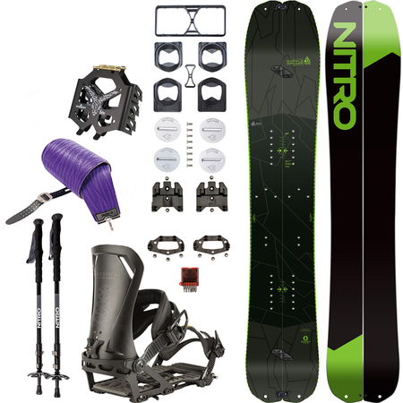 ZESTAW NITRO 2025: splitboard & foki / Doppleganger & Vertical by KOHLA + wiązania x SPARK Vertical ST + pucki & harszle IBEX + kije NITRO Carbon | 156 / 160