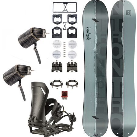 ZESTAW NITRO 2025: splitboard & foki / NITRO Nomad & Peak by KOHLA + wiązania Vertical ST x SPARK R&D + pucks