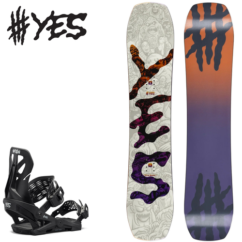  YES x LOBSTER x NOW | KIDS SET 2025 | First Basic 127cm dziecięca deska snowboardowa + NX-GEN dziecięce wiązania snowboardowe r. S