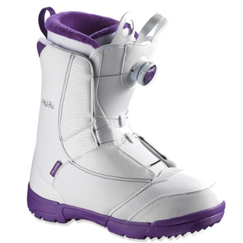 Damskie buty snowboardowe SALOMON Pearl BOA white / grape juice / white