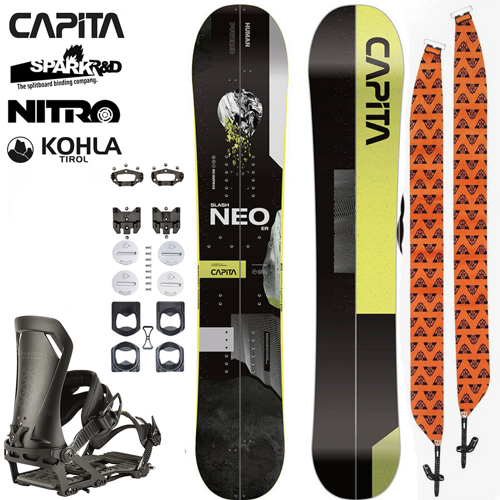 ZESTAW 2022 & 2023: Splitboard CAPITA Neo Slasher + wiązania & pucki NITRO x SPARK R&D Vertical + foki KOHLA Peak UNI | 154cm