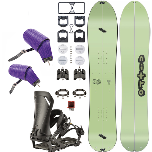 ZESTAW NITRO 2024: splitboard & foki / NITRO Slash 3D & Vertical by KOHLA + wiązania xSPARK Vertical + pucki IBEX | 156cm + M